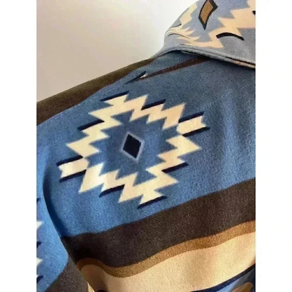 Vintage Capacity Women's Southwestern Aztec Western Rancher Button Up Shirt M - Picture 9 of 11